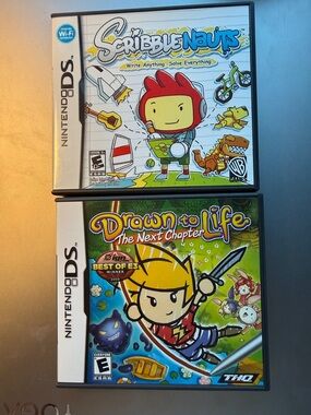 Nintendo DS Creative Game Bundle Scribblenauts and Drawn to Life Next Chapter